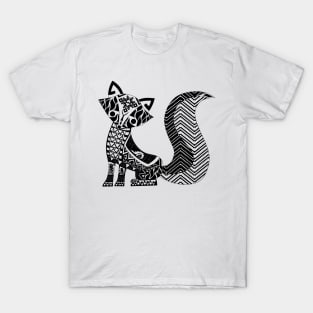 zorrito ecopop fox foxy in mexican totonac patterns art T-Shirt